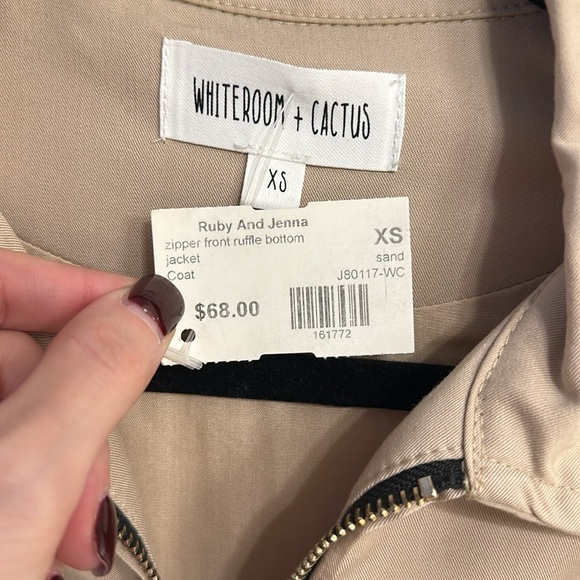 Whiteroom + Cactus - Zipper Front Ruffle Bottom Jacket - Picture 4 of 4